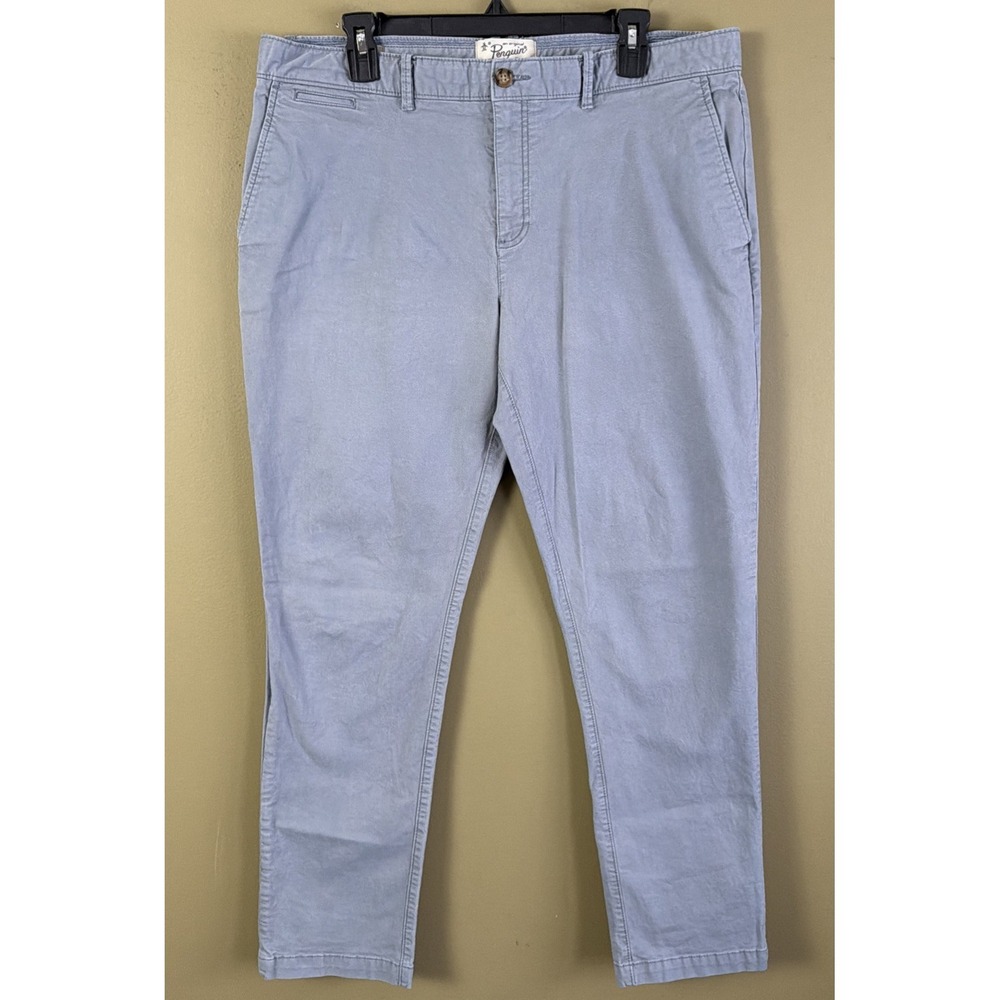 Original Penguin Slim Fit Khaki Chino Pants Men's 38x32 Classic Gray